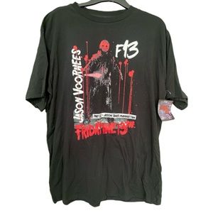 Friday the 13th Men's XL Jason Voorhees Black Movie T-Shirt